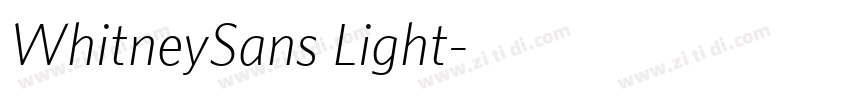 WhitneySans Light字体转换